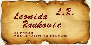 Leonida Rauković vizit kartica